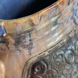 Planter caché-pots ceramic decor barbotine vintage