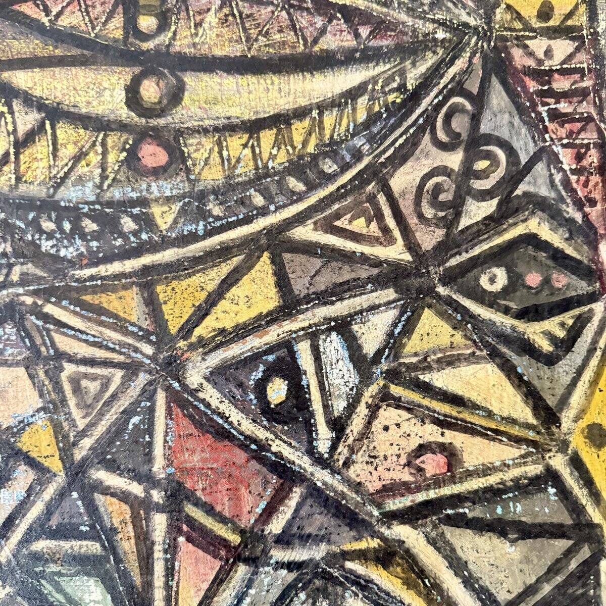 Unknown, Untitled, 1968, Chalk & Acrylic, Framed