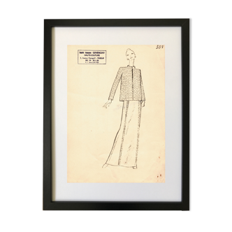 Drawing of the house Givenchy