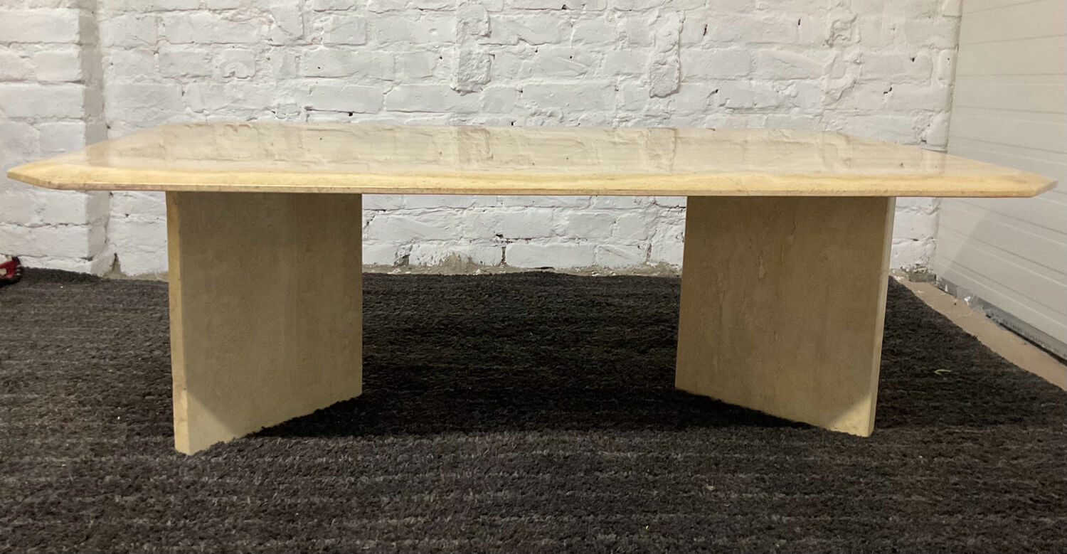 Travertine coffee table from the 70s Italy