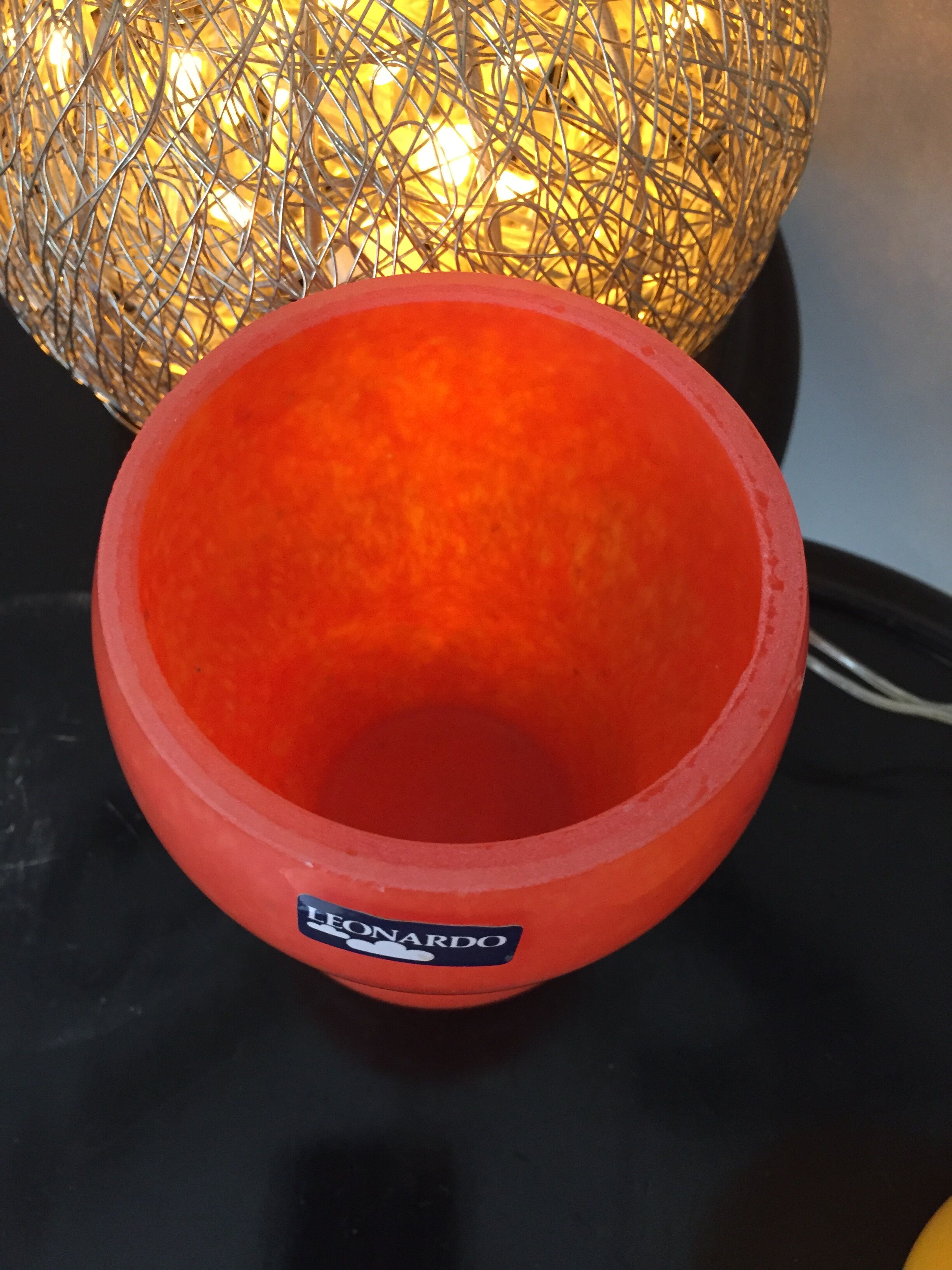 Série de deux vases Léonardo orange et jaune