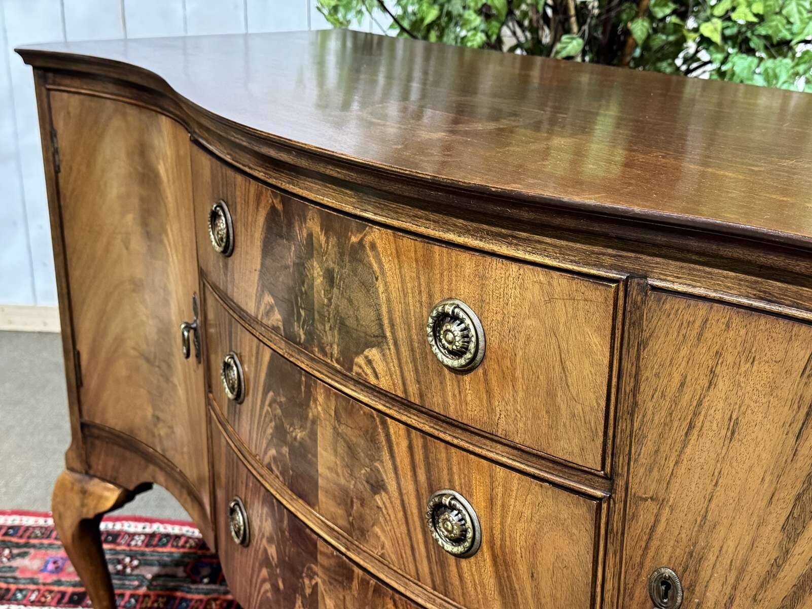 English Chippendale mahogany enfilade from the 1930s.