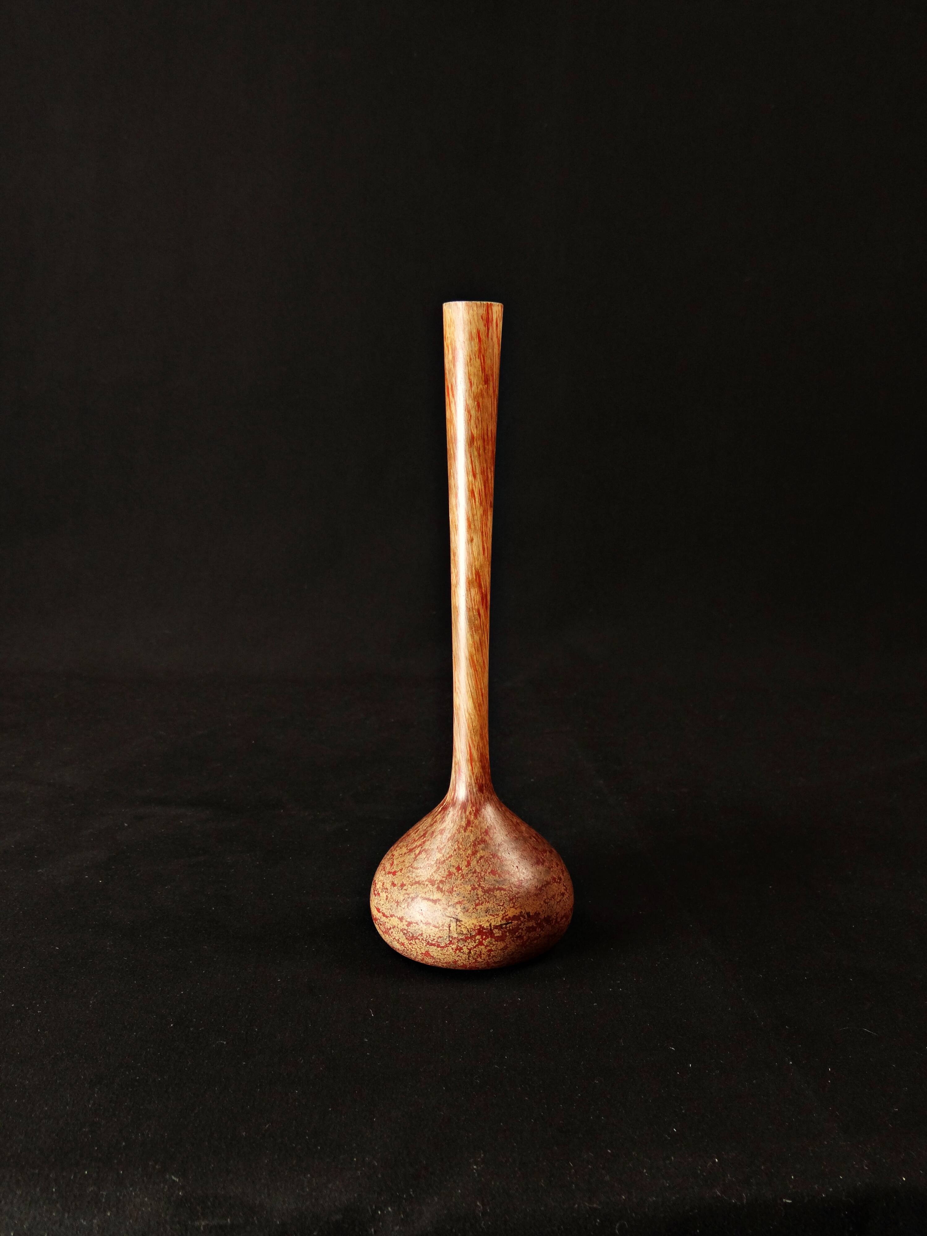 Delatte Nancy multi-layer glass vase signed marble effect Art Deco period