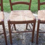 6 antique mulched chairs