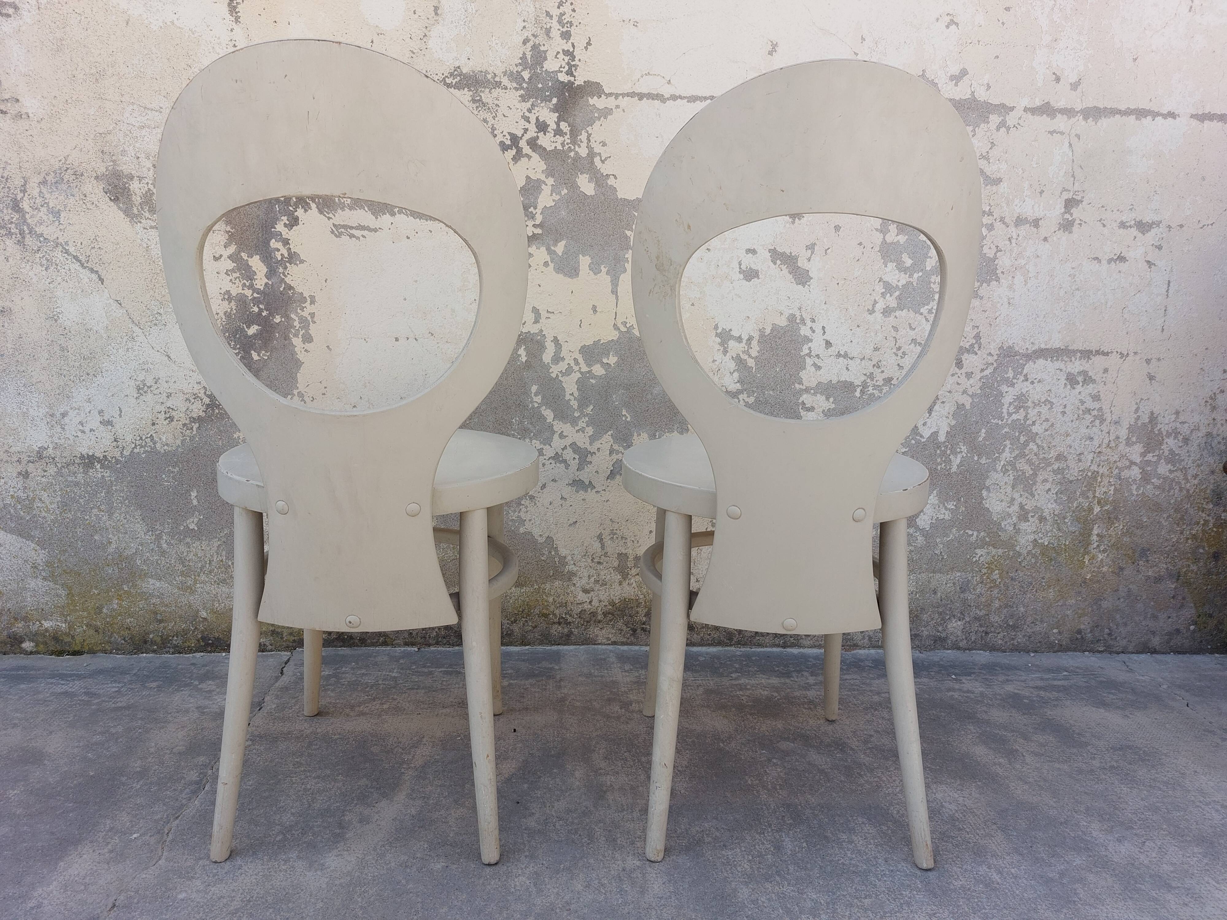 Pair of baumann chairs seagull model