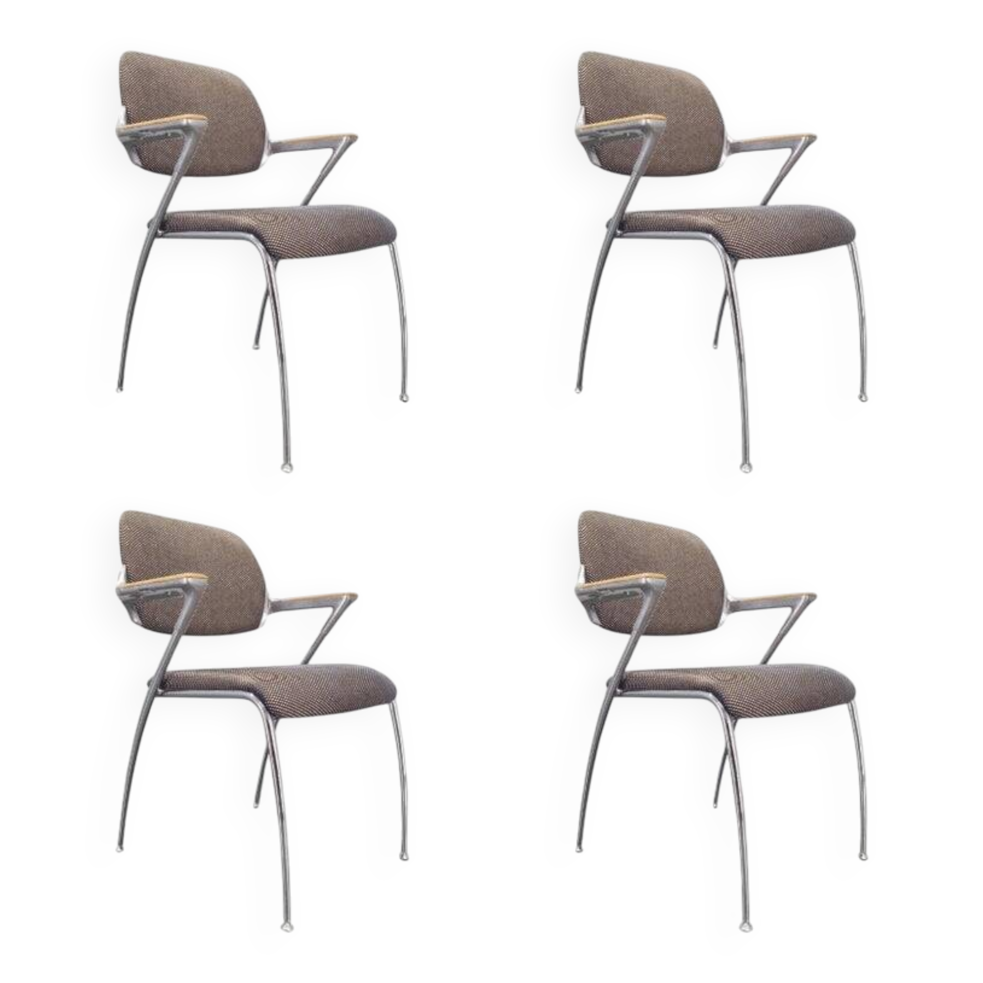 Set of four golf dining chairs designed by Franceso Zaccone, Germany, 1970s