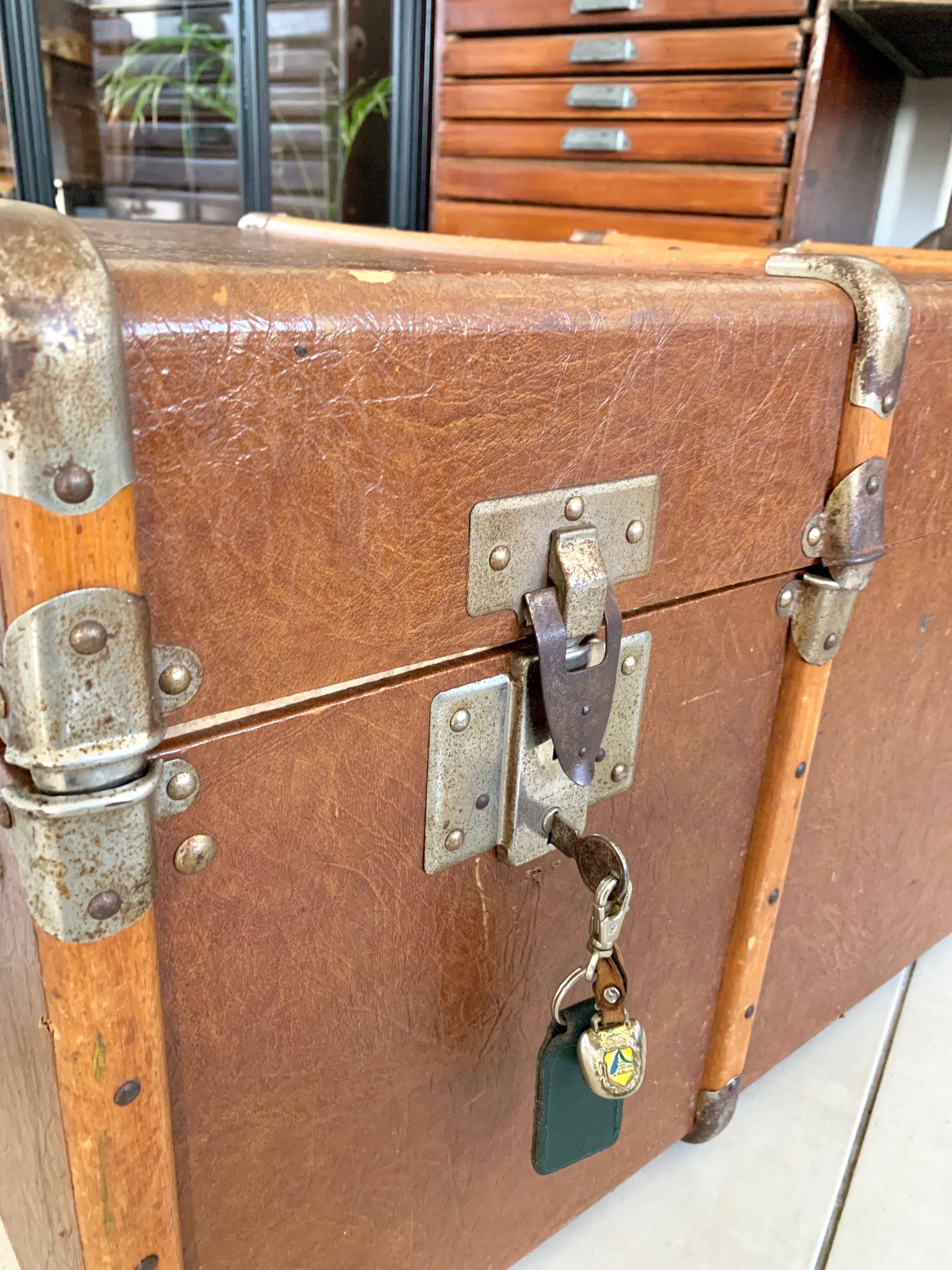 Old  vintage travel trunk