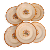 6 Flat Plates, Creil and Montereau – Eyelet model.