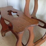 1900s oak desk with interior paint