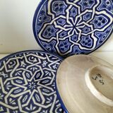 Trio of Moroccan glazed earthenware bowls