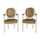 Paire de fauteuils cabriolets de style Louis XVI