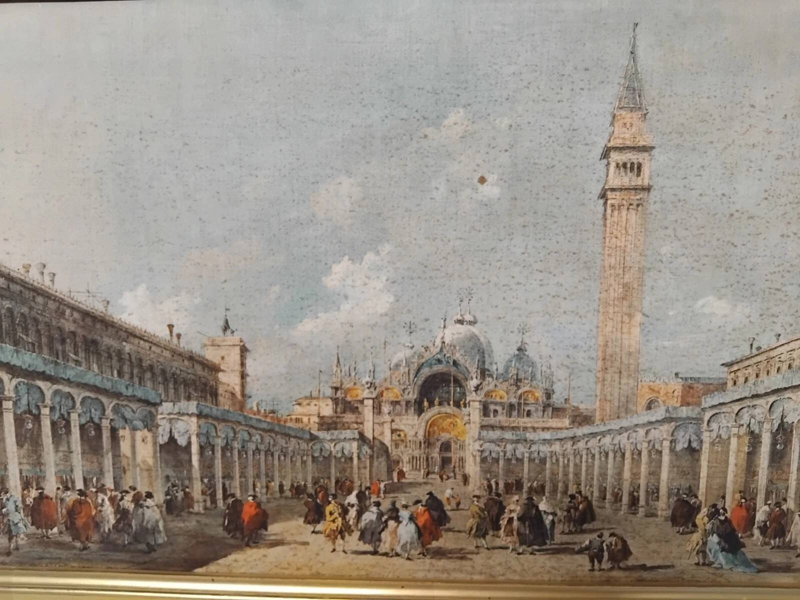 Painting on canvas "Feast of the Ascension" in Venice 44x65 cm