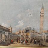 Painting on canvas "Feast of the Ascension" in Venice 44x65 cm