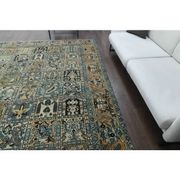 1970s Vintage Persian Handmade Wool Cotton Light Brown Area Rug 272x338