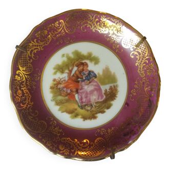 Decorative miniature plate in Limoges porcelain