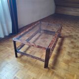 vintage elm burl coffee table