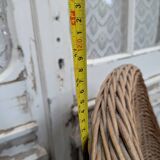 Large woven rattan armchair