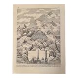 Lithograph on height 1920