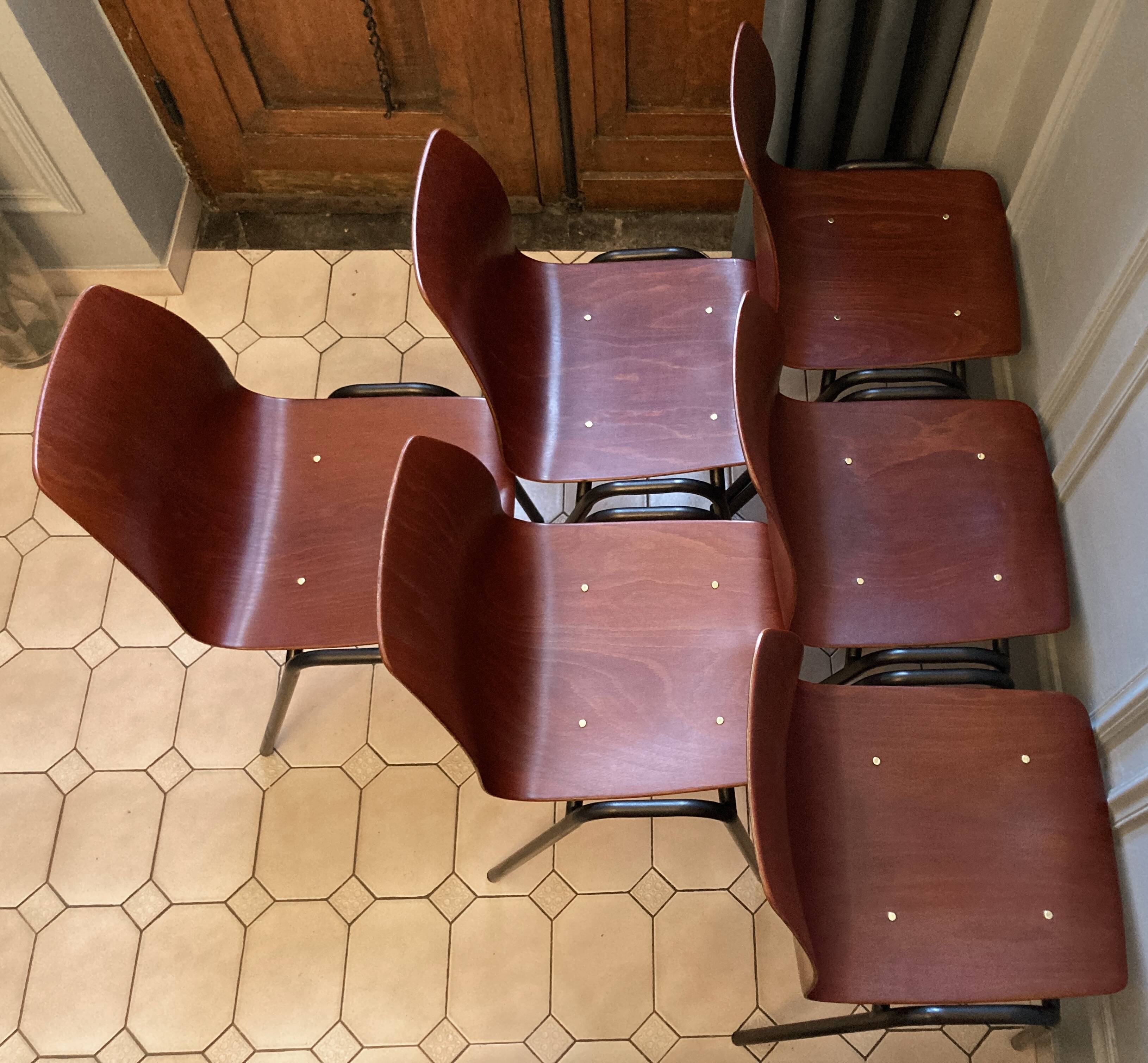 6 German Pagwood chairs - Pagholz