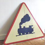 Panneau de signalisation plaque émaillée vintage SNCF