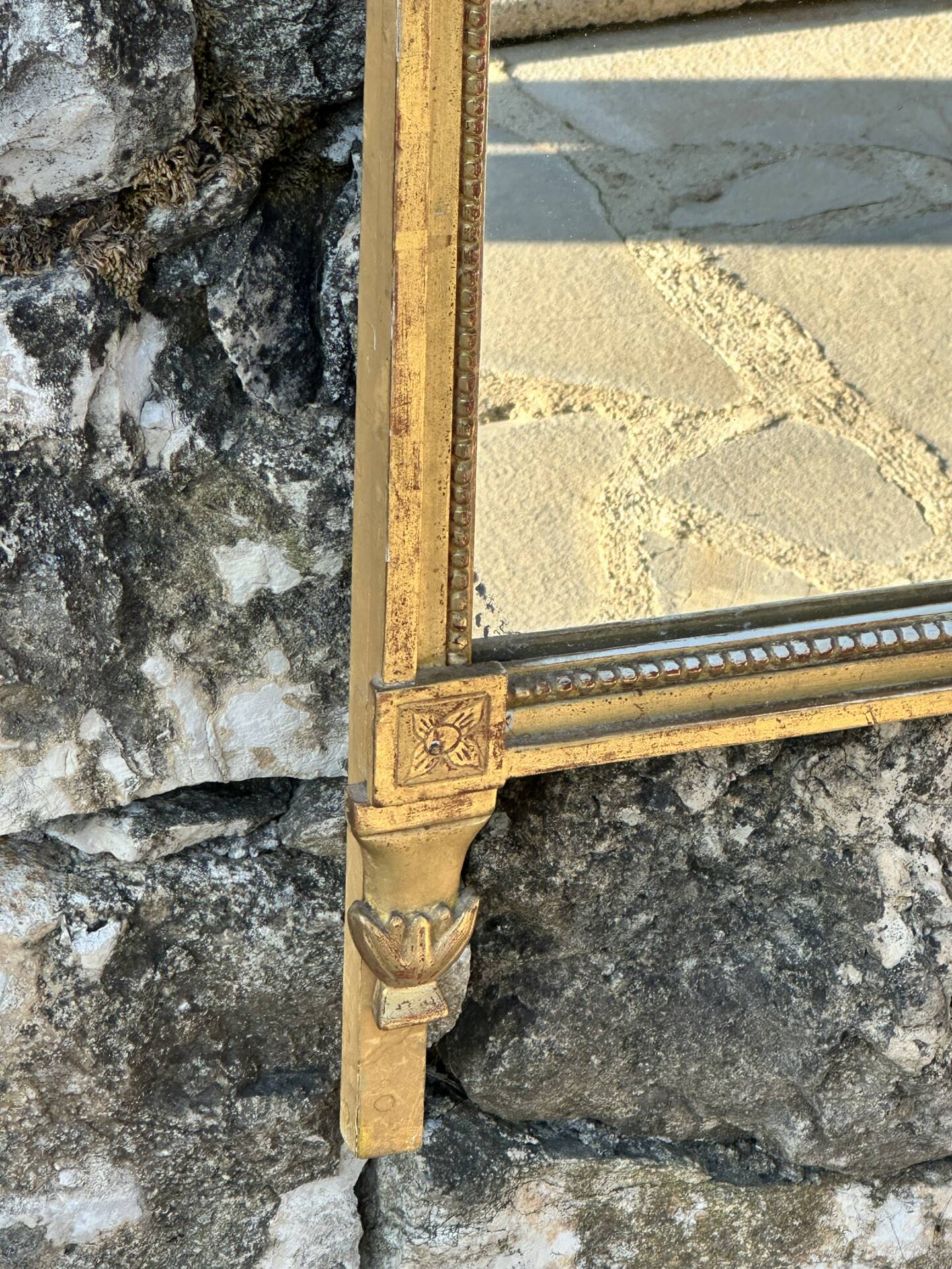 Trumeau mirror "To the Birds" in Louis XVI style, 19th century.