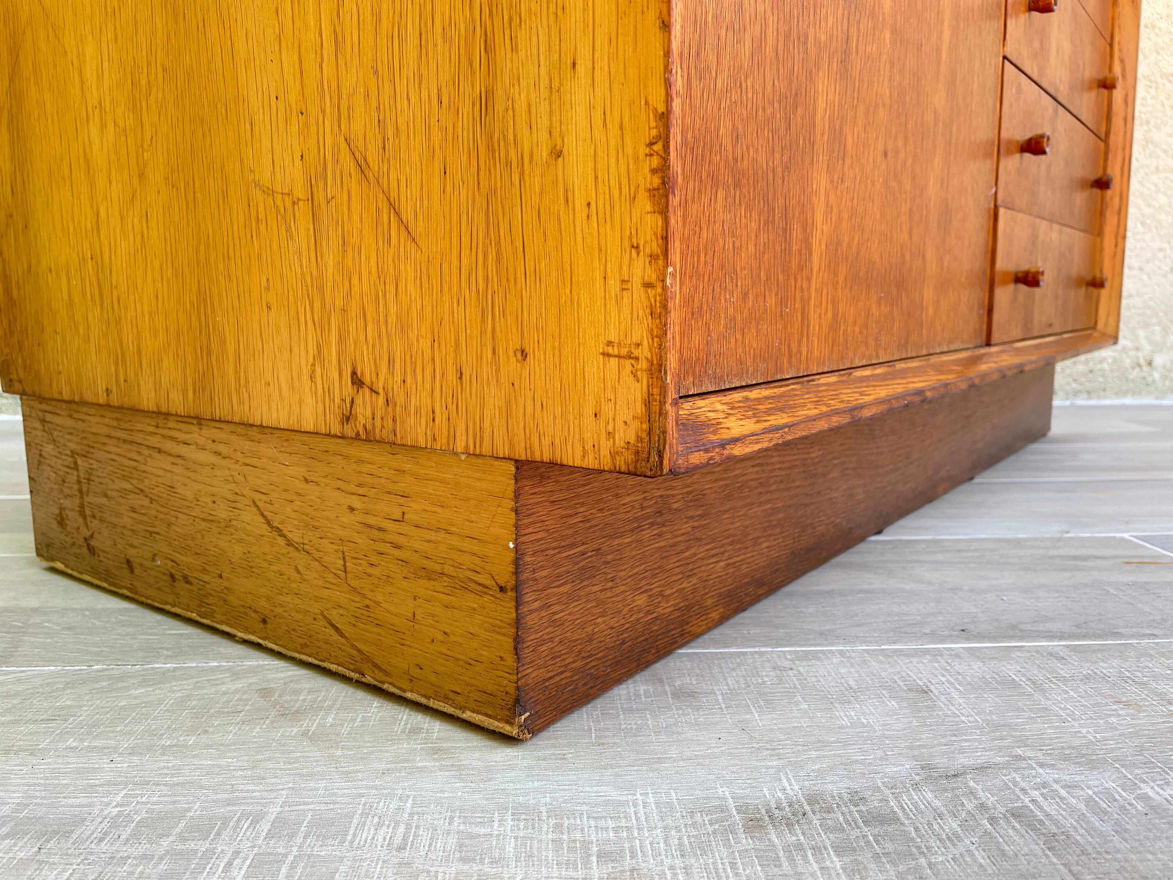 Scandinavian sideboard with 5 vintage drawers