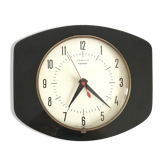 Horloge Vedette formica noir années 60