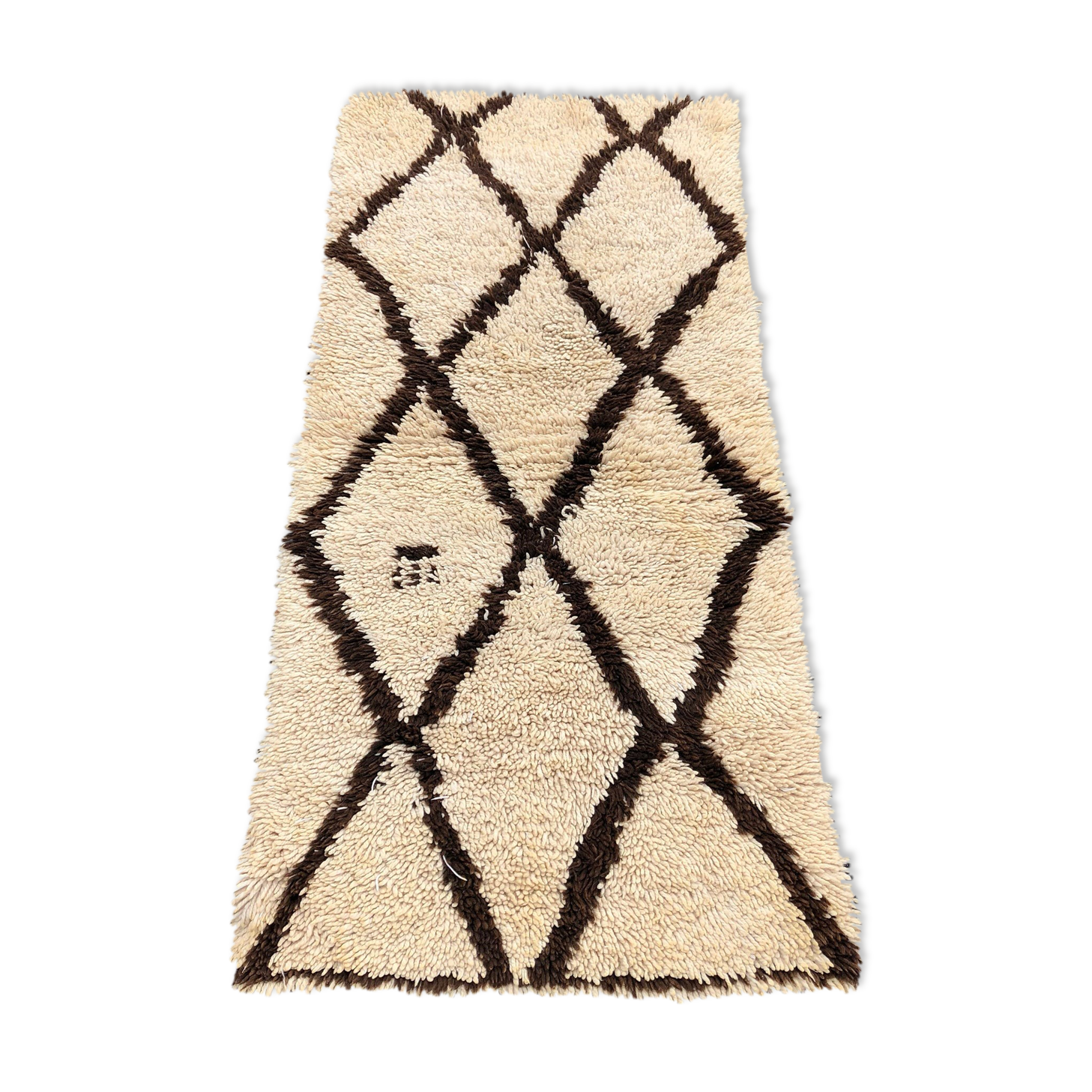 Beni Ouarain vintage wool rug 85x170 cm