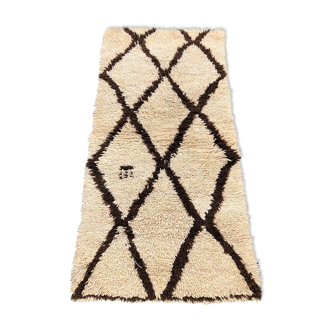 Beni Ouarain vintage wool rug 85x170 cm