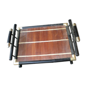 Table basse plateau bambou