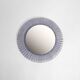 Acrylic Ice Wave Round Wall Mirror Italian 1970s Post-Modern 1980s Bathroom