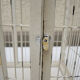 Painted wooden bird cage