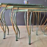 Tables Gigognes Fer forgé Vintage 60'70'