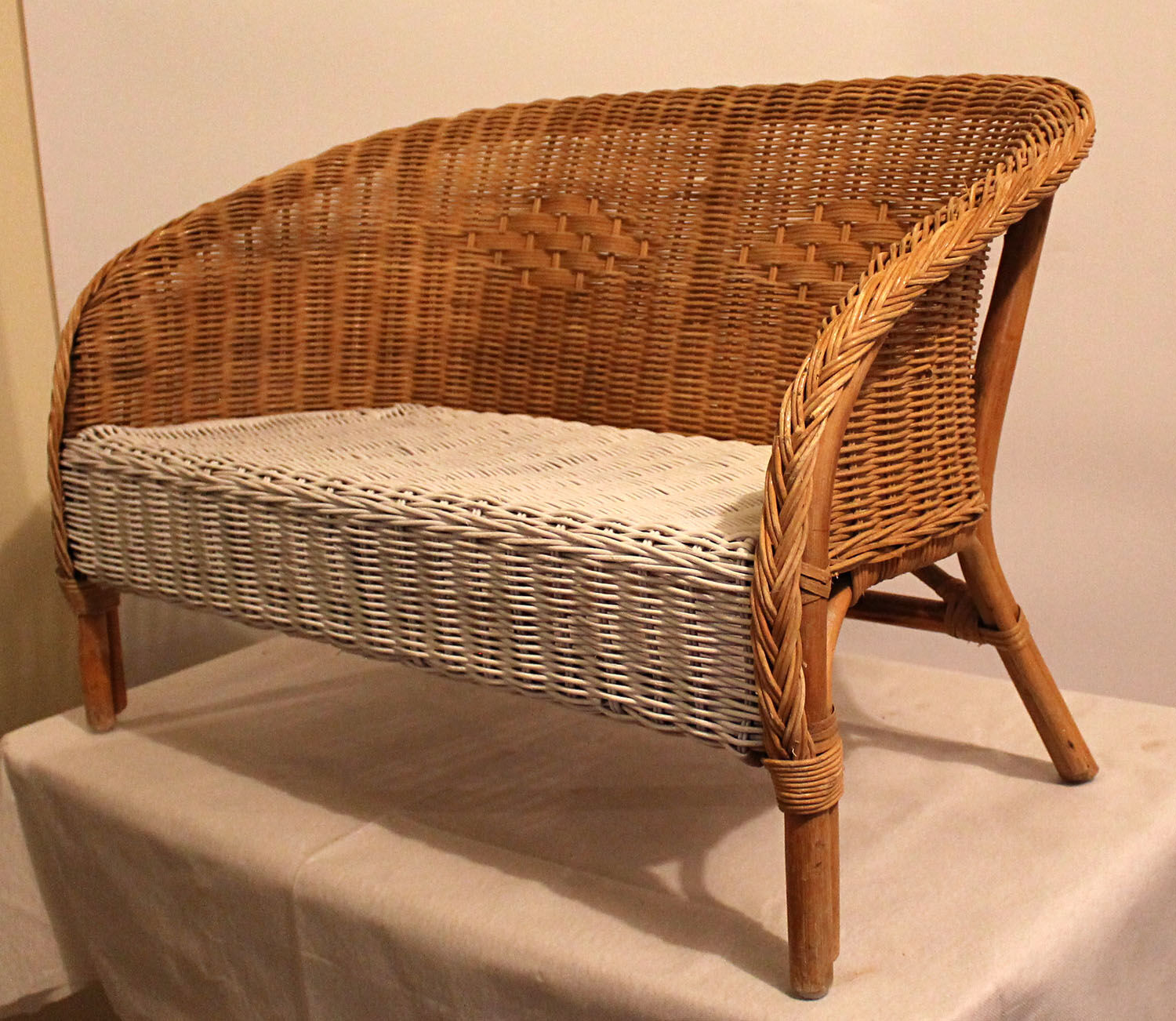 Rattan child's bench