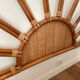 Vintage 1970s rattan and cane headboard for a double bed.