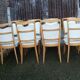 série de 8 chaises vintage skaï et bois