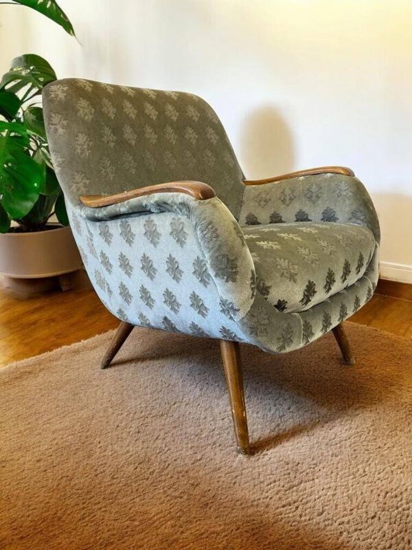 Fauteuil cocktail vintage bleu clair / fauteuil / fauteuil une place