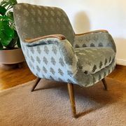 Fauteuil cocktail vintage bleu clair / fauteuil / fauteuil une place