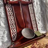 Enamelled kitchen sheet metal plate