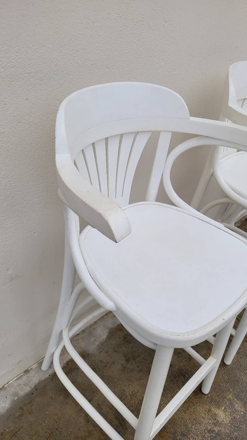 Set of 3 bentwood restaurant bar stools bistro