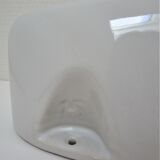 Vintage white enamelled ceramic wall shelf