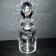 Antique Saint-Louis floral engraved crystal bottle carafe H17cm