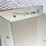 Miroir art déco - miroir italien - années 1930/1940. Miroir art déco gravé.