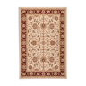 Tapis oriental 1,6x2,3 m en laine beige et rouge