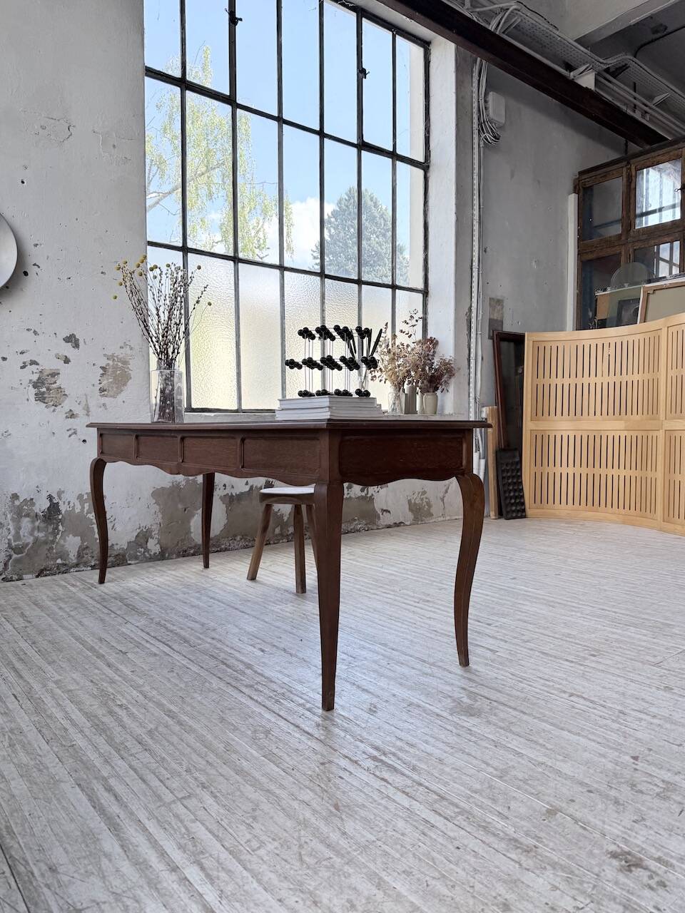 Console bureau en chêne 1960