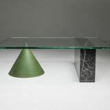 Vignelli marble and copper 'Kono' coffee table - 1985