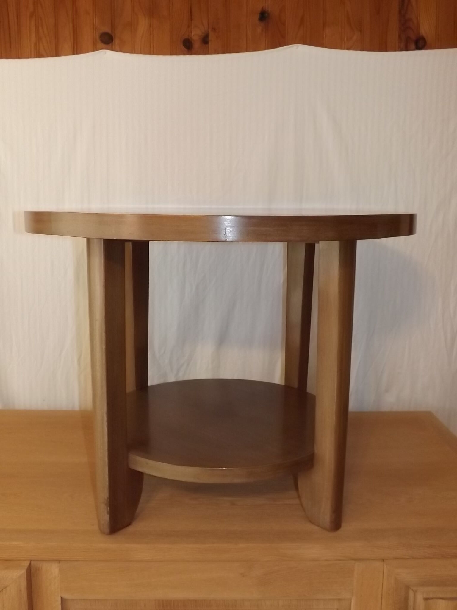 Mahogany coffee table Gaston Poisson art deco 1940