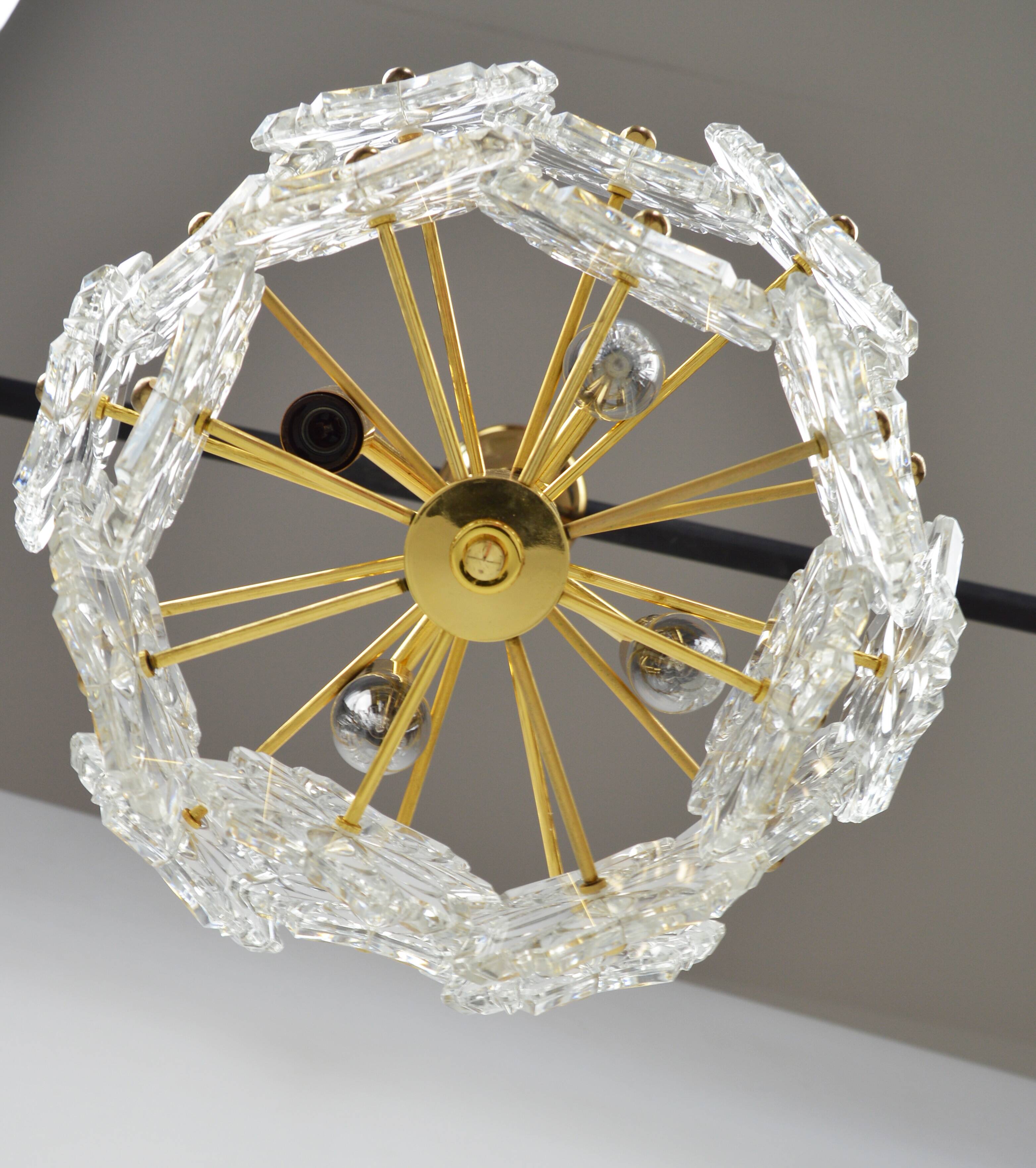 Lustre en cristal Kinkeldey, années 1970