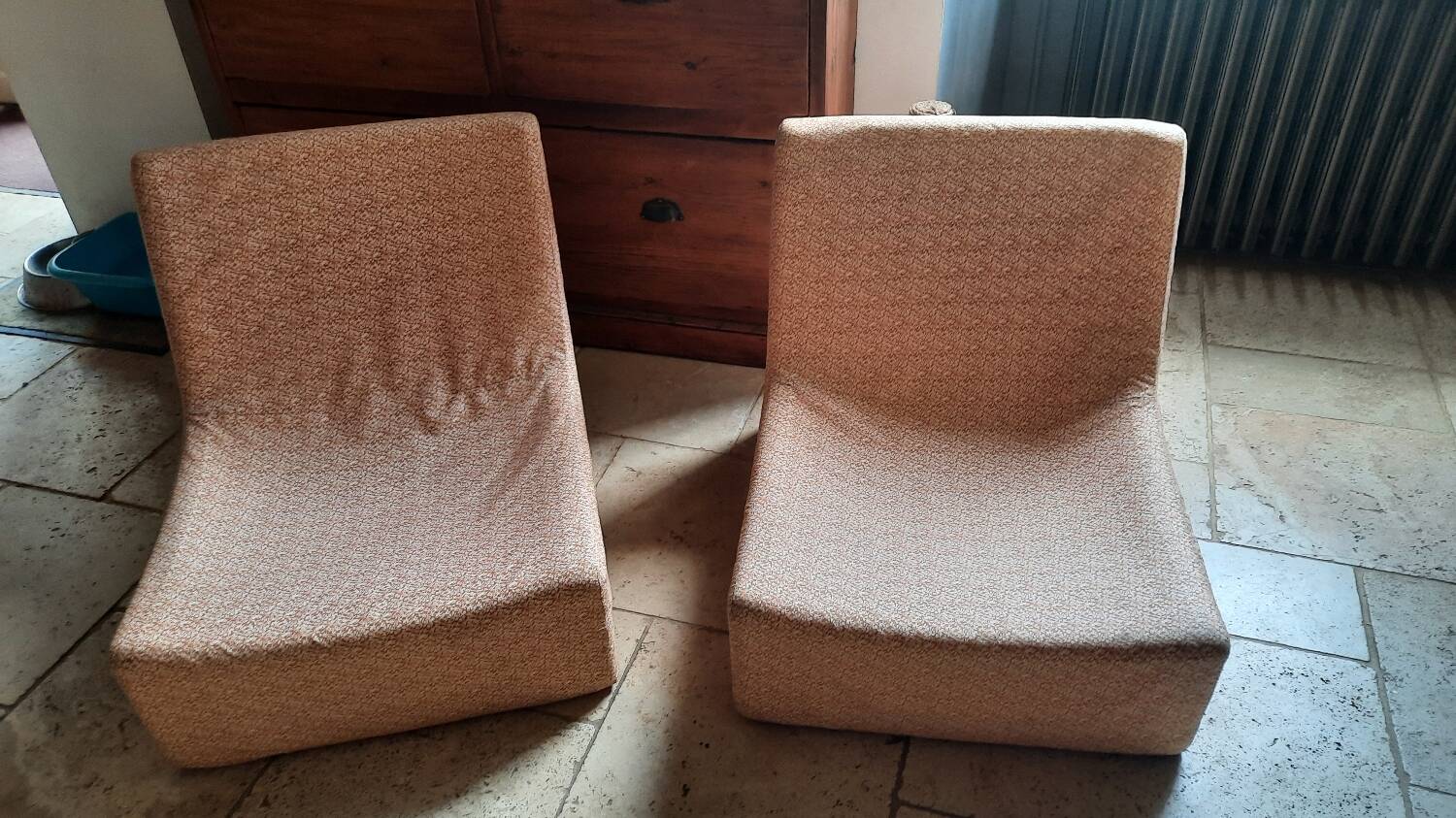 Paire de chauffeuse vintage