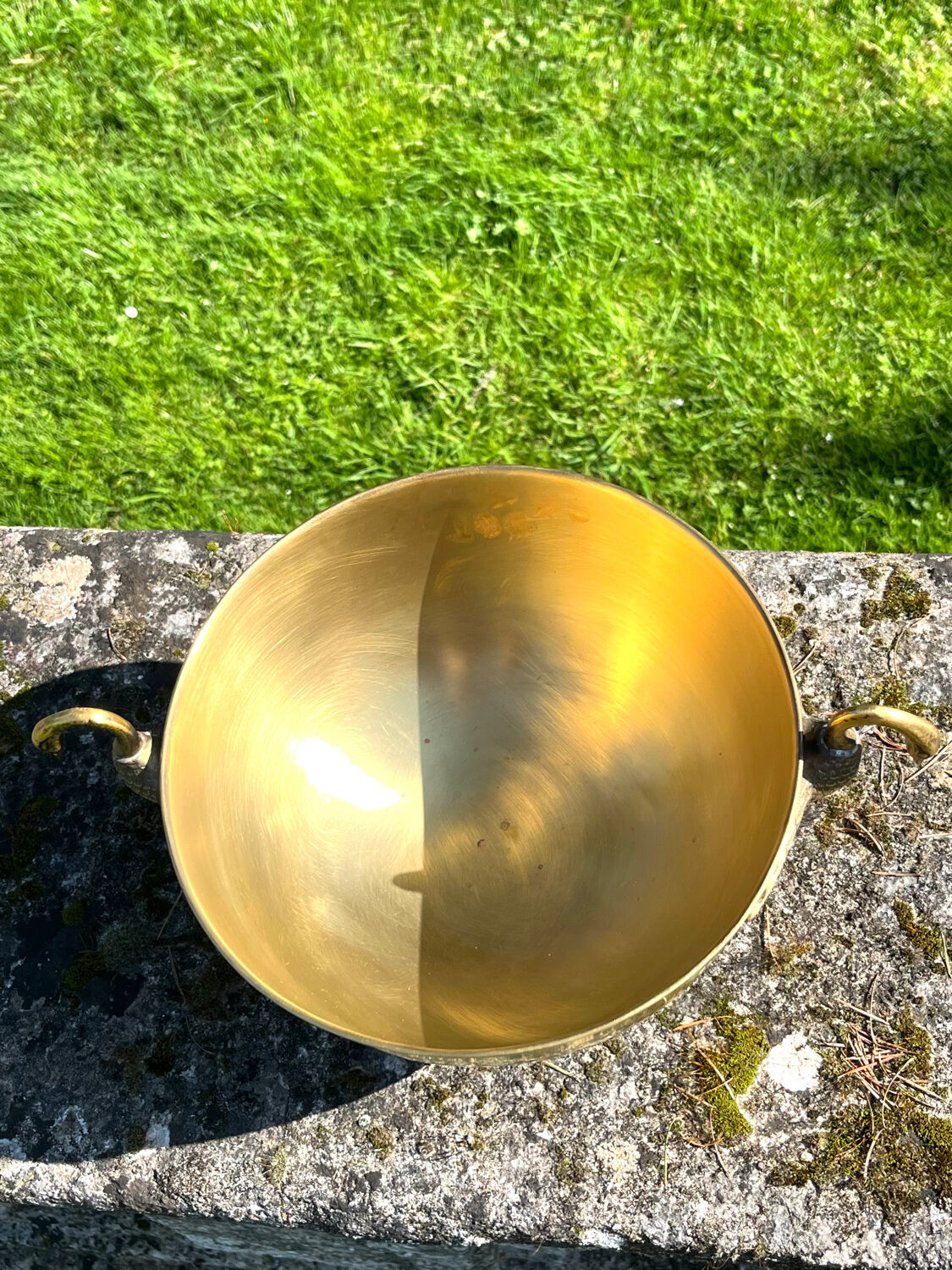 Swan Brass Champagne Cooler – Vintage Solid Sculptural Swan Handles